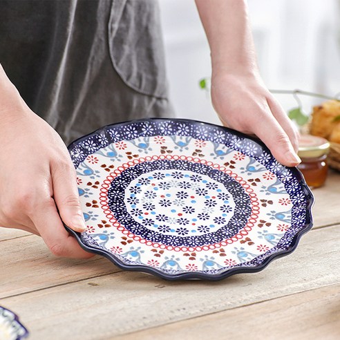 우아한 디자인과 합리적인 가격의 메종오브제 프라카 프릴 원형접시 2종 세트