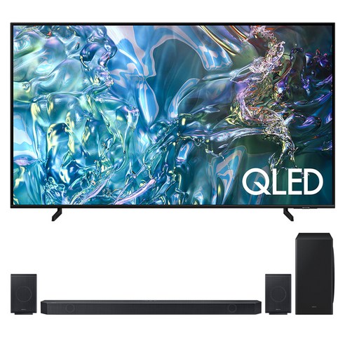 삼성전자 4K UHD QLED 스마트 TV + 사운드바 세트, 138cm(55인치), KQ55QD67AFXKR, 스탠드형 X HW-930D (사운드바), 방문설치