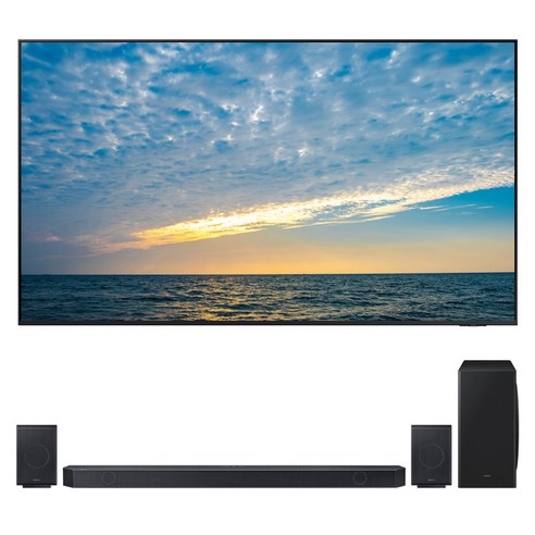 삼성전자 4K UHD Neo QLED 스마트 TV + 사운드바 세트, 214cm(85인치), KQ85QND83BFXKR, 벽걸이형 X HW-930D (사운드바), 방문설치