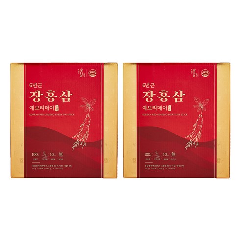 니몸내몸 6년근 장홍삼 에브리데이 홍삼 스틱 100p, 1kg, 2개