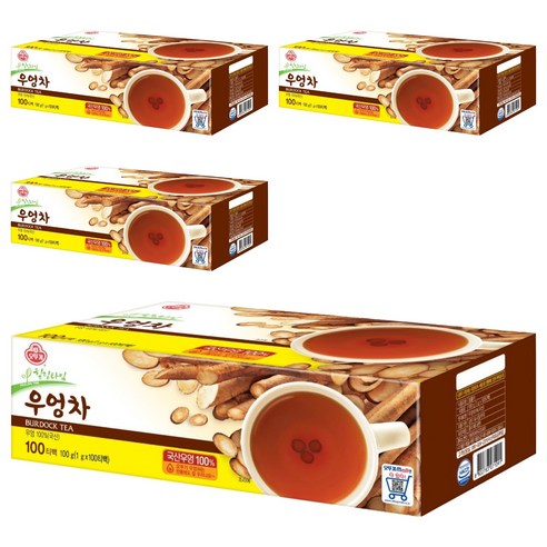 오뚜기 우엉차, 1g, 100개입, 4개