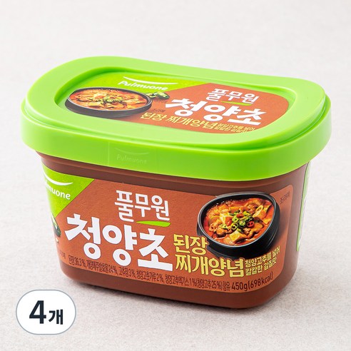 풀무원 청양초 된장찌개 양념, 450g, 4개