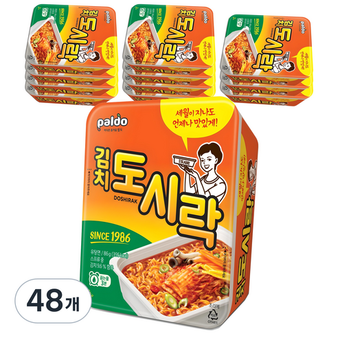 팔도도시락 김치 컵라면 86g, 48개
