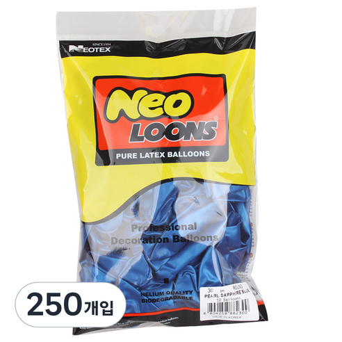 네오룬스 30 cm 라운드풍선, 펄 사파이어블루, 250개입