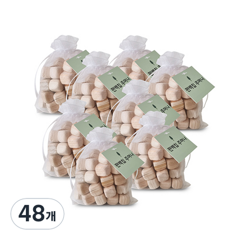 편백아트 편백칩 방향 주머니 소, 45g, 48개