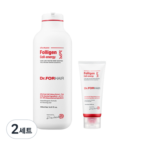 닥터포헤어 폴리젠 셀에너지 샴푸 500ml + 100ml, 2세트