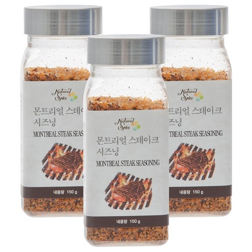 내츄럴스파이스 몬트리얼 스테이크 시즈닝, 150g, 3개