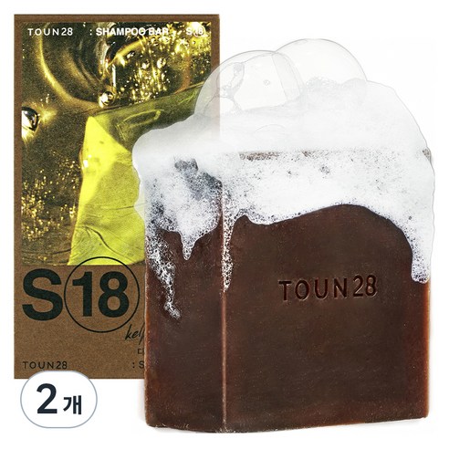 톤28 머리 감을거리 샴푸비누 S18, 100g, 2개