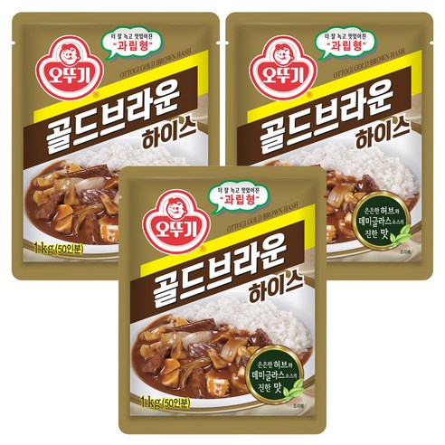 오뚜기 골드브라운 하이스, 1kg, 3개