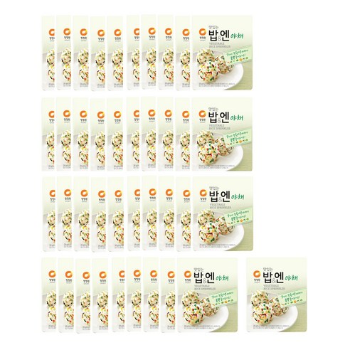 청정원 맛있는 밥&엔 야채, 24g, 40개