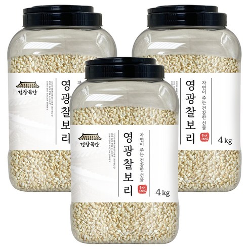 건강곡간 영광 찰보리, 4kg, 3개