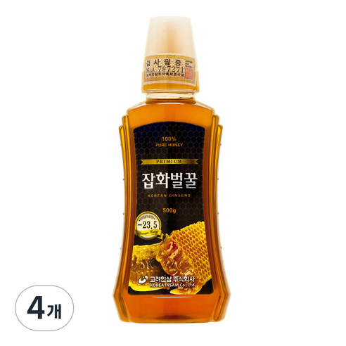 고려인삼 잡화벌꿀, 500g, 4개