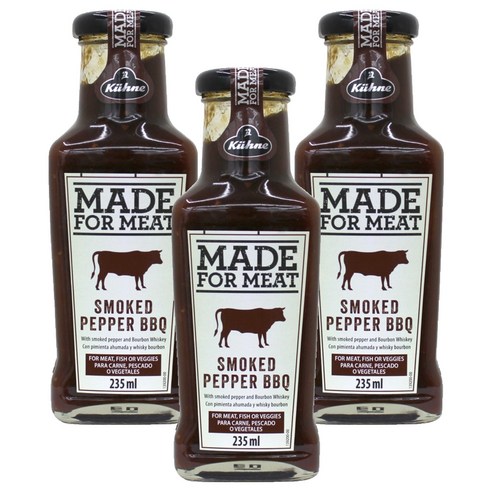 퀴네 스모크드페퍼 바베큐소스, 235ml, 3개
