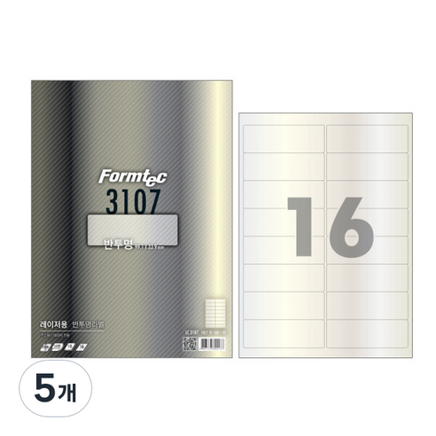 폼텍 라벨 LC-3107 16라벨 10매, 5개