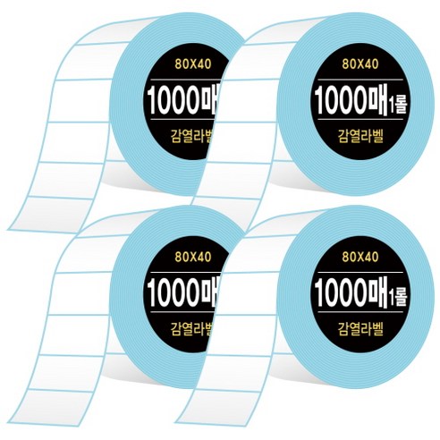 다다 감열라벨 1000매, 4개