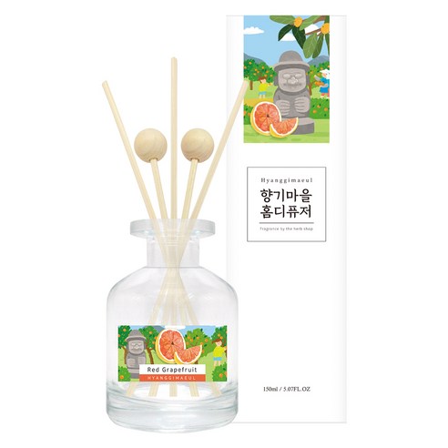 향기마을 실내용 홈 디퓨저 150ml, 레드자몽, 1개