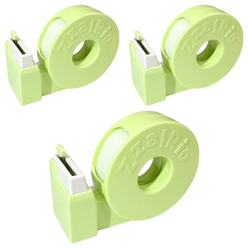잘잘리오 아동용 안전 휴대용 테이프 디스펜서, 라임 민트, 3개