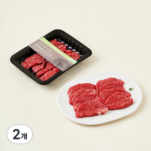 동원홈푸드 호주산 유기농 인증 소고기 안심 구이용 (냉장), 250g, 2개