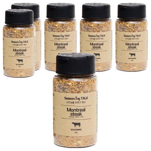 시즈닝톡 몬트리얼 스테이크 시즈닝, 90g, 90ml, 6개