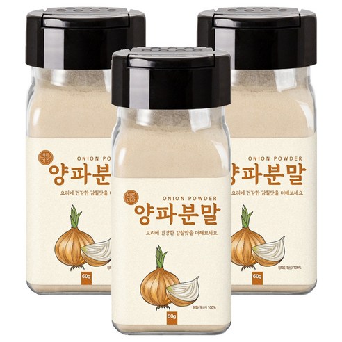 바른미각 양파분말, 3개, 60g