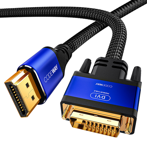 코드웨이 HDMI to DVI-D 케이블 FHD 4K60Hz, 1개, 1m