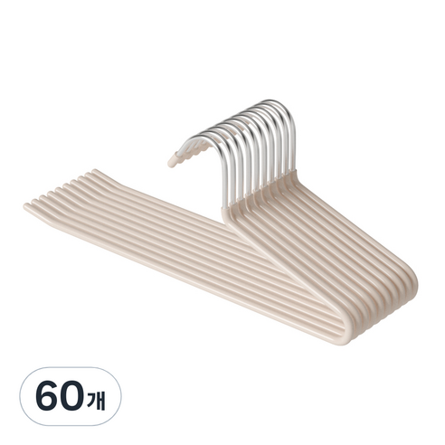 코멧 홈 논슬립 바지걸이, 베이지, 60개