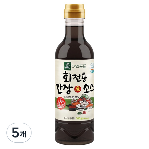 이엔푸드 회전용 간장소스, 540g, 5개