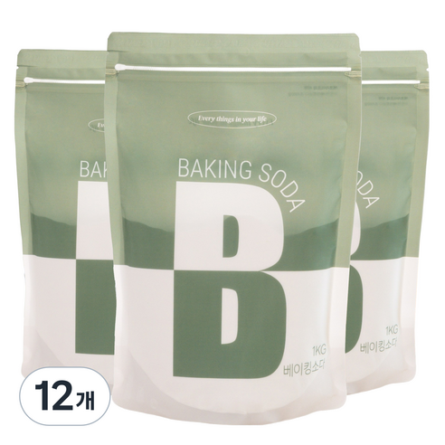 비즐리 프리미엄 베이킹소다, 1kg, 12개