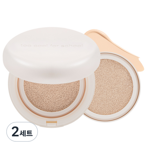 투쿨포스쿨 픽싱 누드 핏 쿠션 본품 12g + 리필 12g 세트, 포슬린, 2개