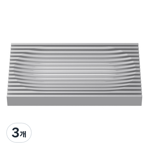 푸트로랩 아이디어 굿 물빠짐 욕실 비누 받침, 그레이, 3개