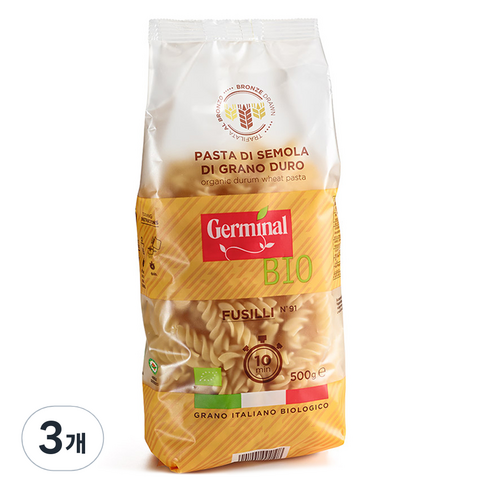Germinal 유기농 푸실리, 500g, 3개