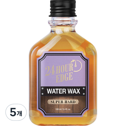 24시간엣지 그루밍 토닉 워터 헤어왁스 슈퍼하드, 5개, 160ml