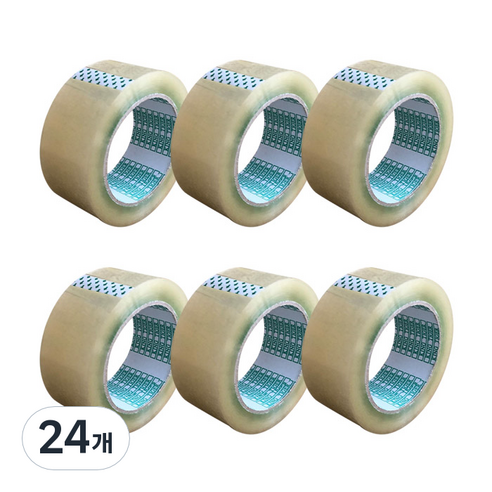 대용량 박스 테이프 4.5cm x 100m, 투명화이트, 24개