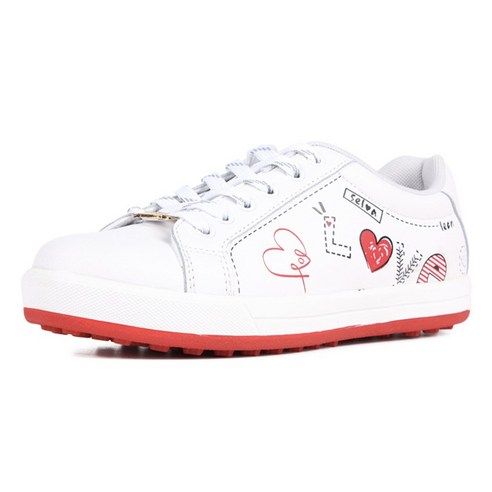 넥스트큐 여성용 싱글 스파이크리스 가죽 수제 골프화 NQ60