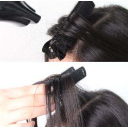 글로스앤글로우 뿌리볼륨업 헤어롤 집게, 블랙, 4개