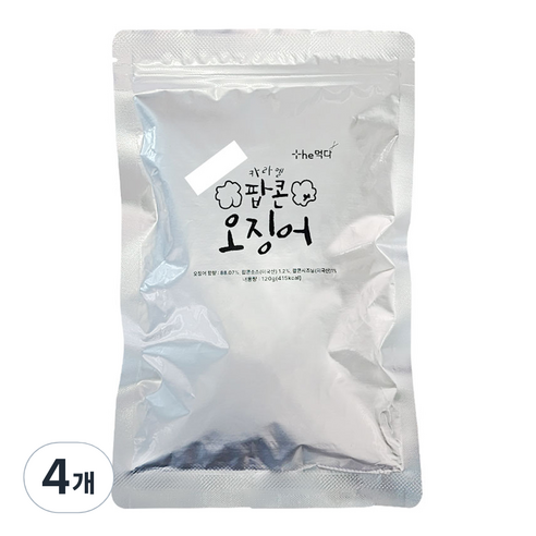 더먹다 자연오감 팝콘 오징어, 120g, 4개
