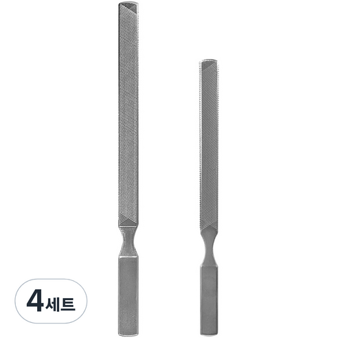 다크니스 스텐 손 발톱 정리 파일 2종 세트, 은색, 4세트