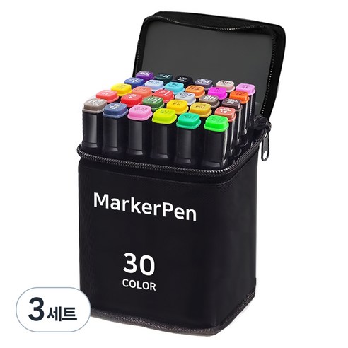 다다 디자인 드로잉 마카펜 천케이스, 30색, 3세트