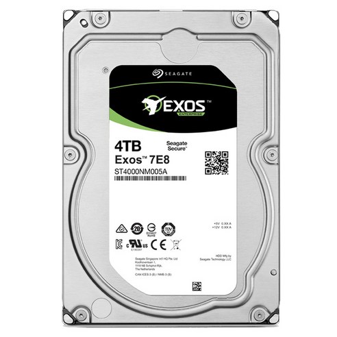 씨게이트 Exos 7E8 SAS 7200 256M HDD, 4TB, ST4000NM005A