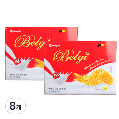 우리가스토리 벨기 에그 버터와플 쿠키 20p, 8개, 278g