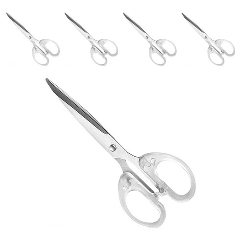 바코젤 투명 손잡이 다용도 가위 16cm, 5개
