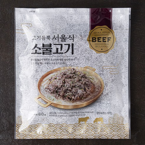 고기듬뿍 서울식 소불고기 500g + 전골용육수 80g + 당면 30g 세트 (냉장)