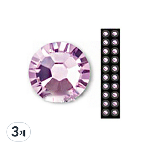 와사비네코 미미츠보 쥬얼리 귀지압패치 M 3.0mm 20p, 라이트아메시스트, 3개