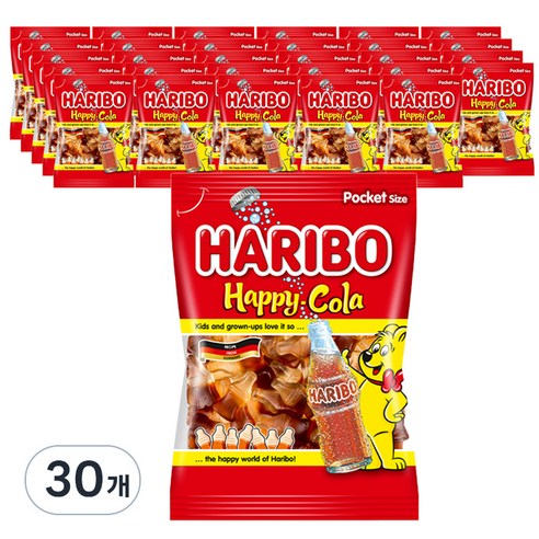 하리보 해피 콜라, 100g, 30개