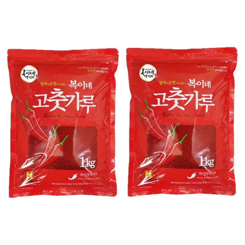 복이네먹거리 중국산 고추가루 보통맛 김치용, 1kg, 2개