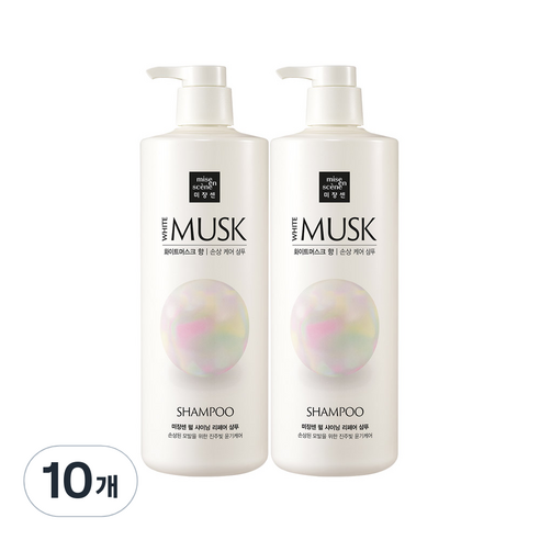 미쟝센 펄 샤이닝 리페어 퍼퓸샴푸 화이트머스크향, 1000ml, 10개
