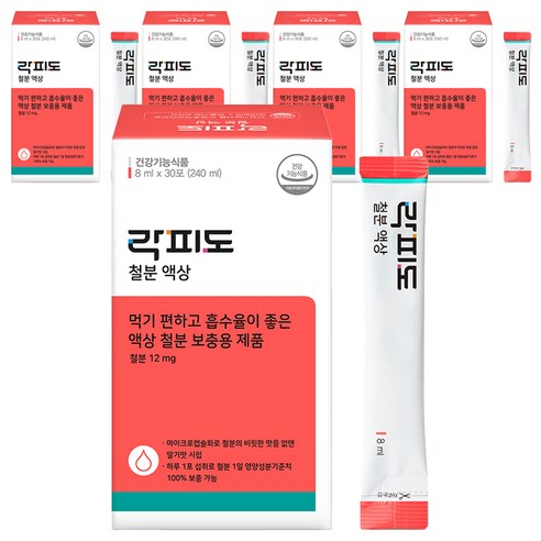 락피도 철분액상, 240ml, 5개