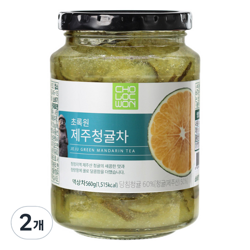 초록원 제주 청귤차, 1개입, 2개