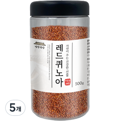 건강곡간 페루산 레드퀴노아 통, 500g, 5개
