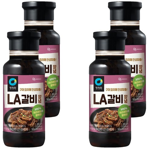 청정원 LA갈비양념, 500g, 4개